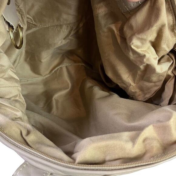 Stone Mountain Suede Embossed Swirl Print Large Double Handle Handbag Purse Bag - Picture 15 of 16